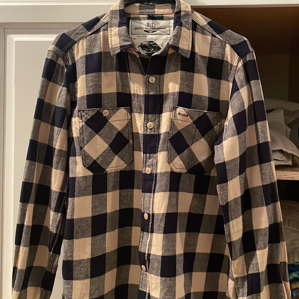 Rouge territory button up large but slim fit so fits “medium”